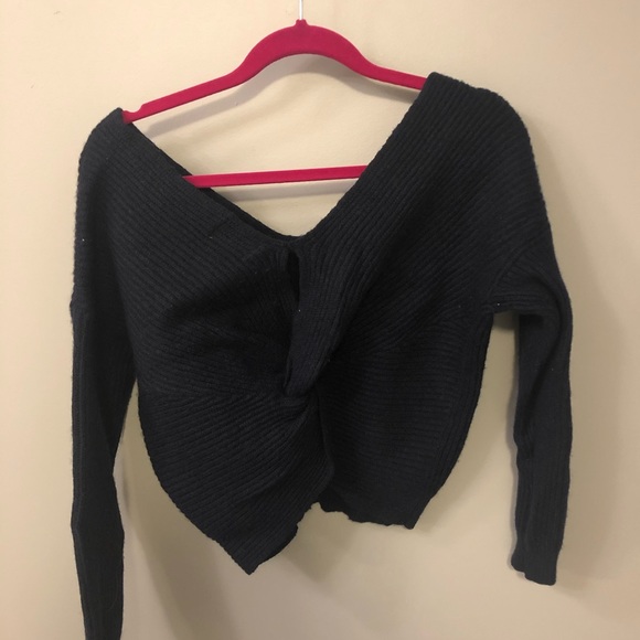 Anthropogie crop sweater with back knot - Picture 2 of 2